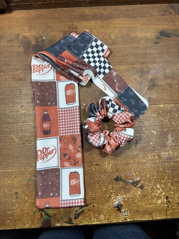 Dr Pepper Boho Scrunchie