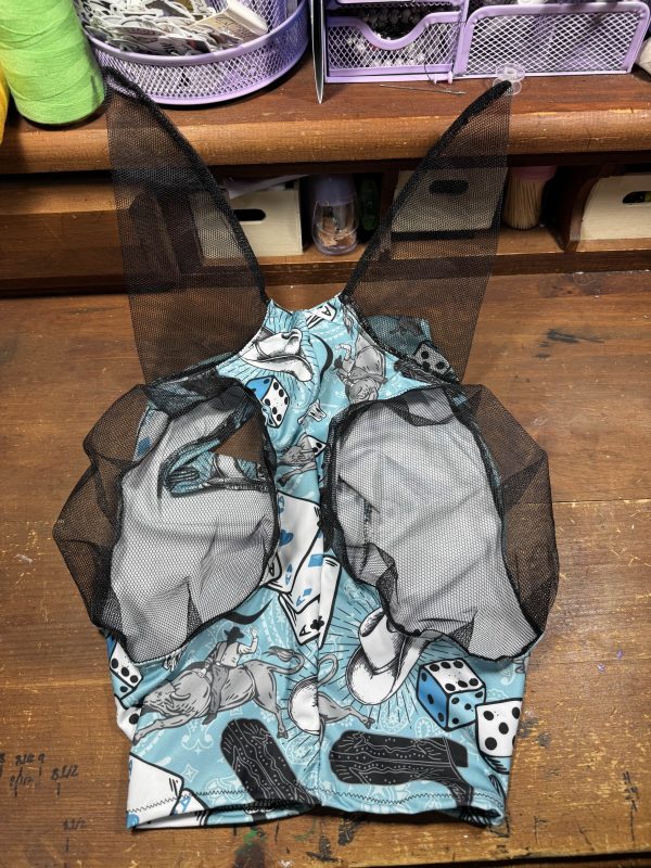 Teal Western Boho Fly Mask
