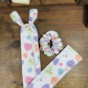 Funny Conversation Hearts Scrunchie