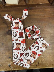 Western Valentines Day Scrunchie