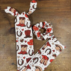 Western Valentines Day Scrunchie