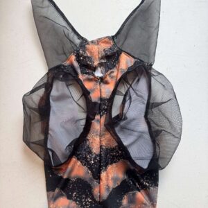 Halloween Orange and Black Mist Fly Mask