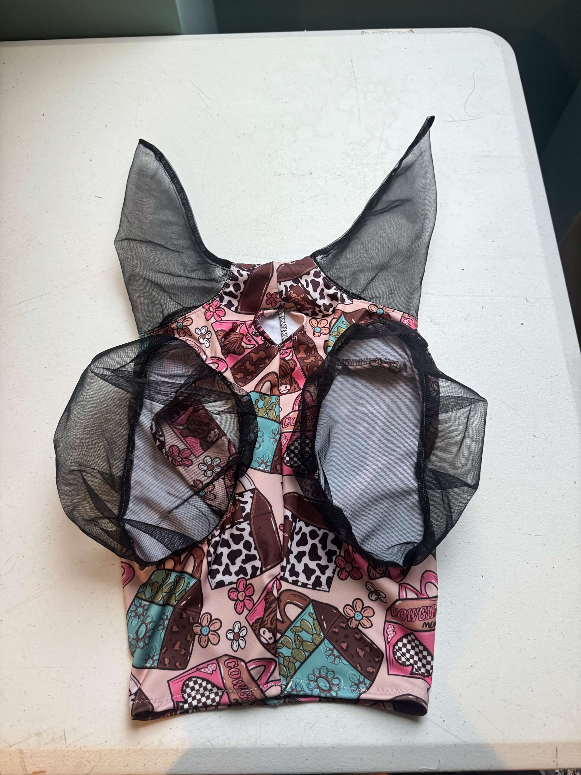 Pink Western McDonalds Fly Mask